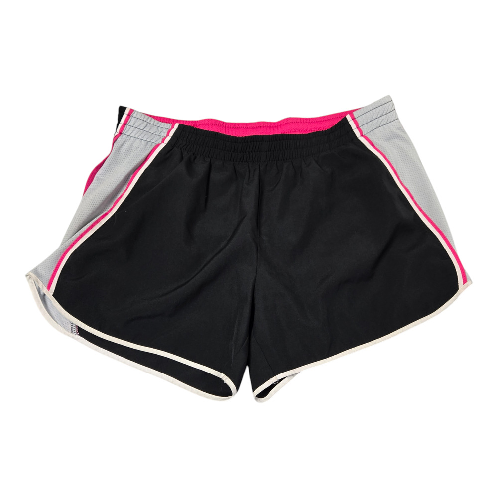 Women's Nike dry-fit workout shorts black, gray, white & pink size medium